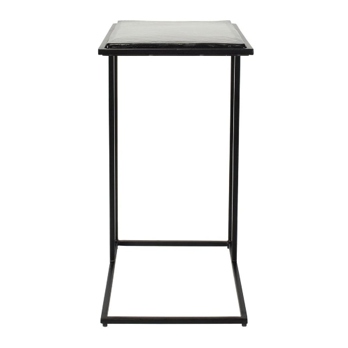 Cast Glass C-Shaped End Table by Uttermost Mateo, alternate view 3