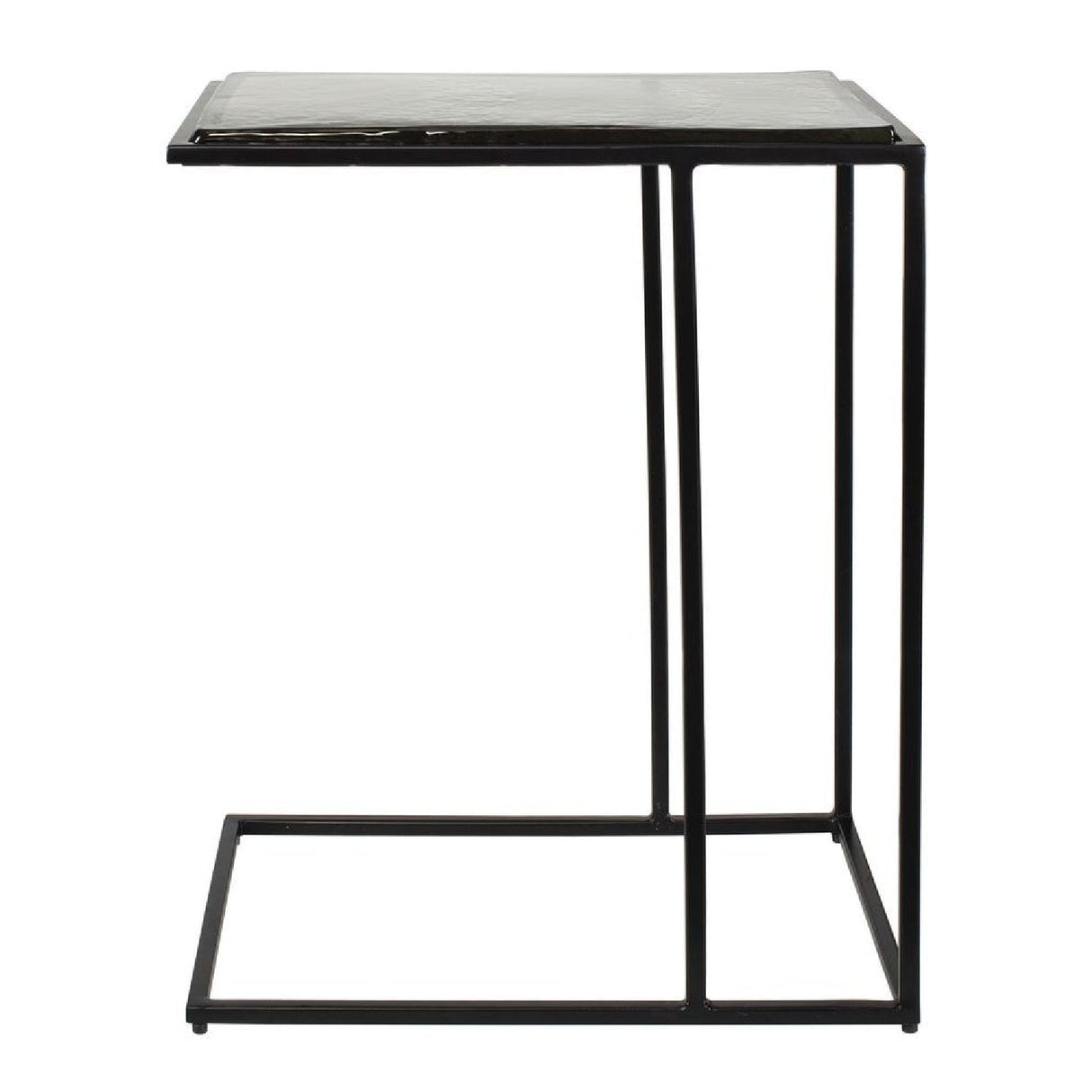 Cast Glass C-Shaped End Table by Uttermost Mateo, alternate view 5