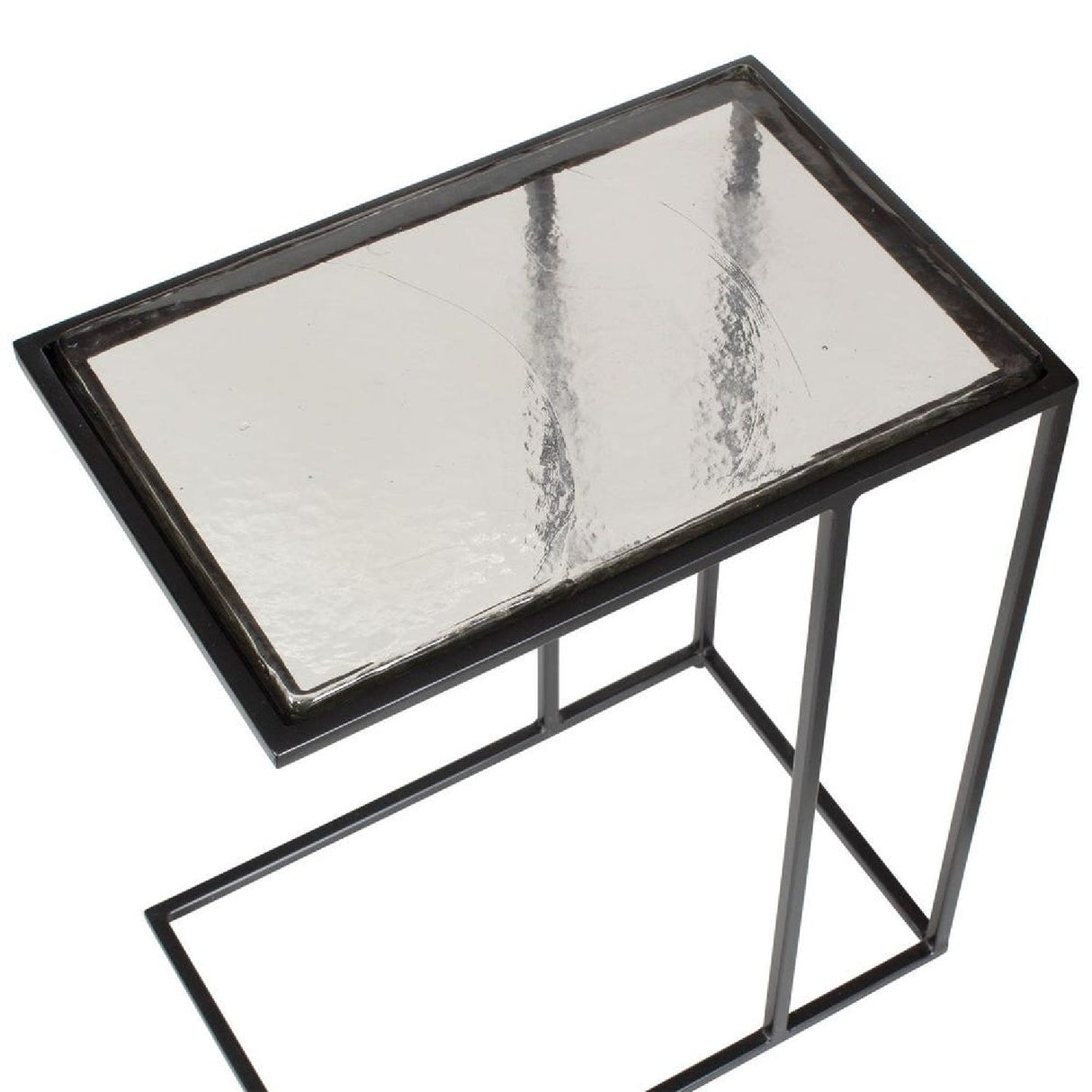 Cast Glass C-Shaped End Table by Uttermost Mateo, alternate view 7