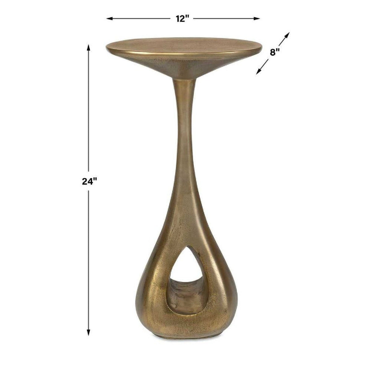 Antique Brass Indoor/Outdoor Accent Table by Uttermost Tolstoy, alternate view 8
