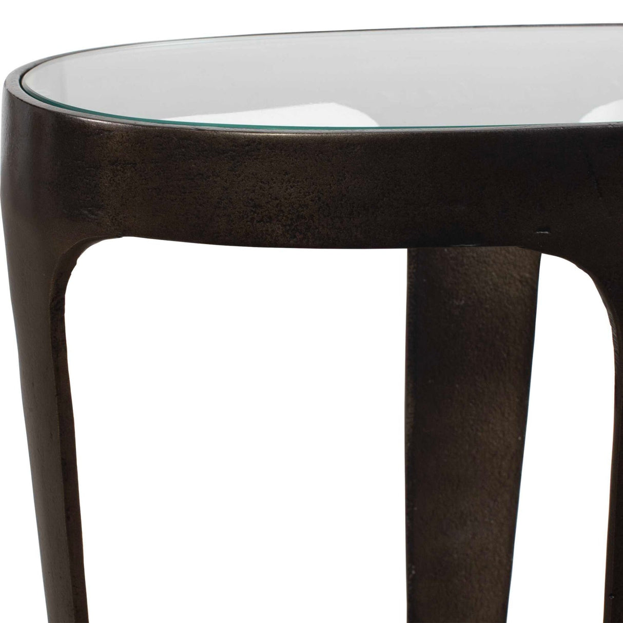 Bronze Framed Glass Accent Table by Uttermost Coronado, alternate view 4