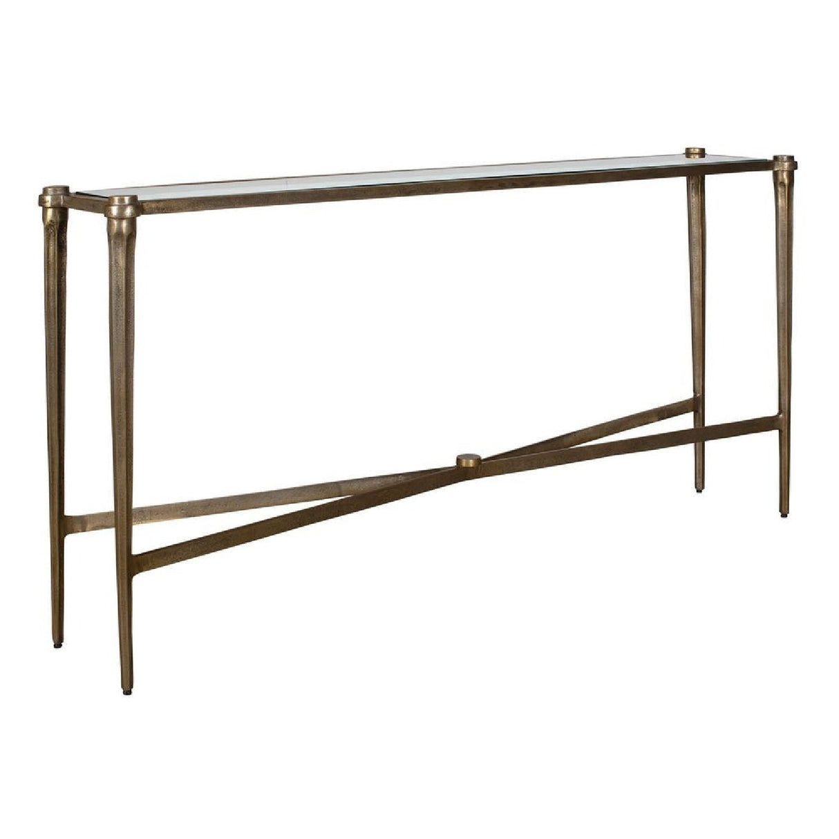 Antique Brass Framed Console Table by Uttermost Amara, alternate view 3