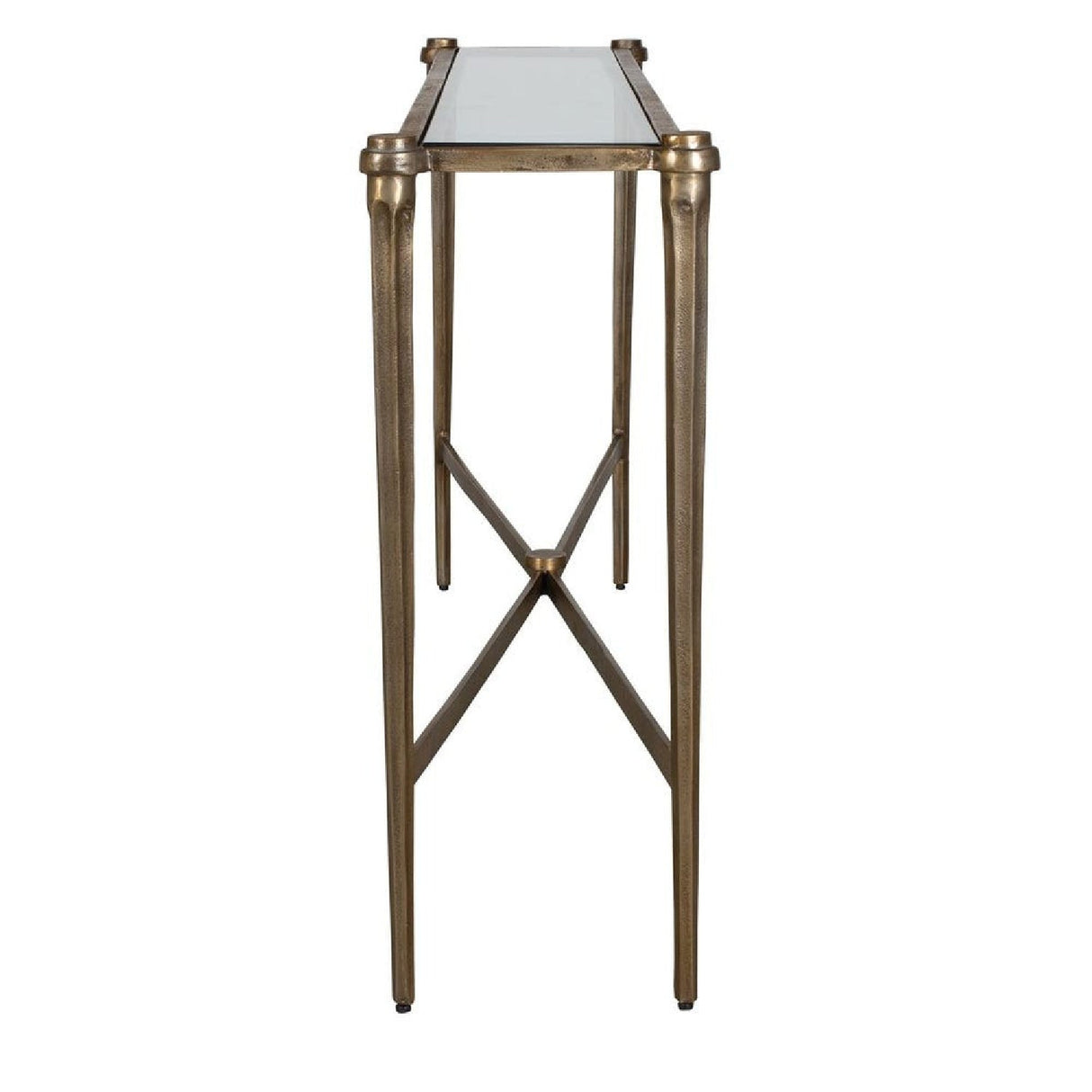 Antique Brass Framed Console Table by Uttermost Amara, alternate view 4