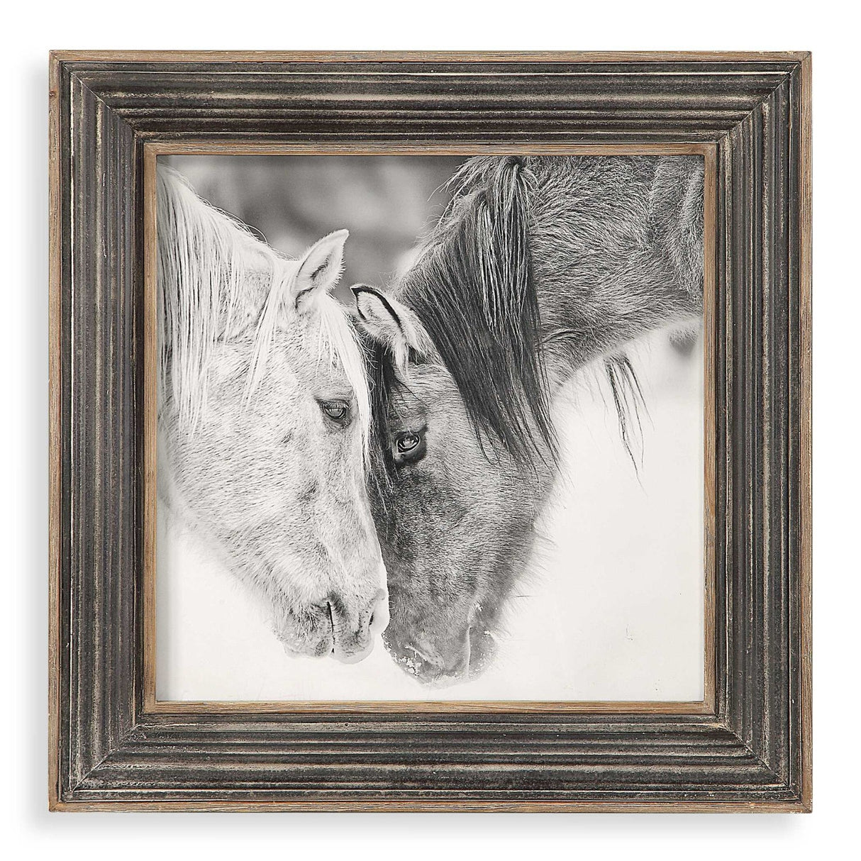 Modern European furniture - Black & White Horses Art Print - www.oroa.com
