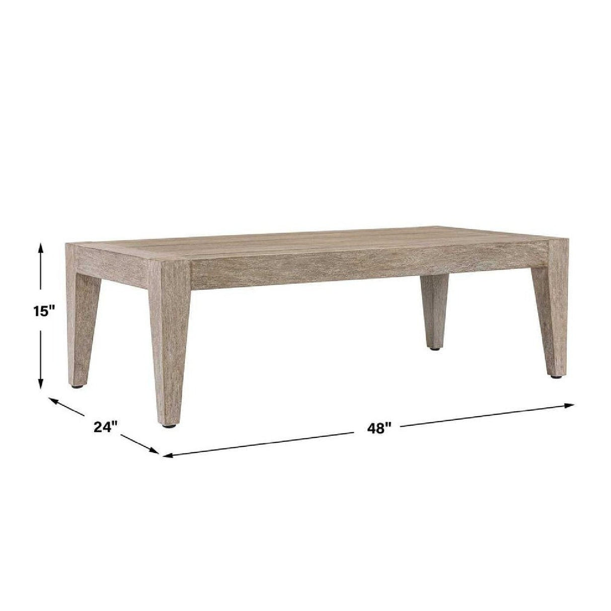 Modern European furniture - Solid Mahogany Indoor/Outdoor Coffee Table - www.oroa.com