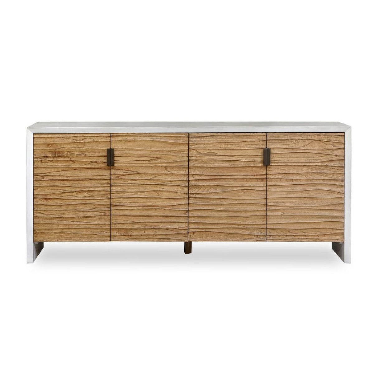 Carved Mindi Wood 4-Door Cabinet by Uttermost Brinson