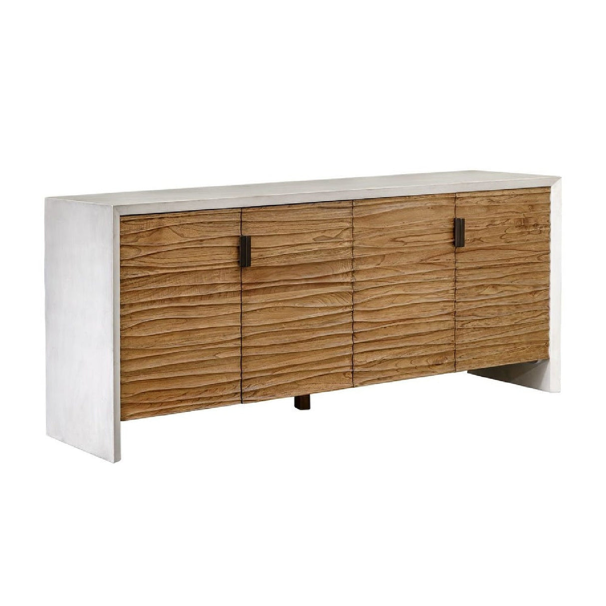Carved Mindi Wood 4-Door Cabinet by Uttermost Brinson, alternate view 4