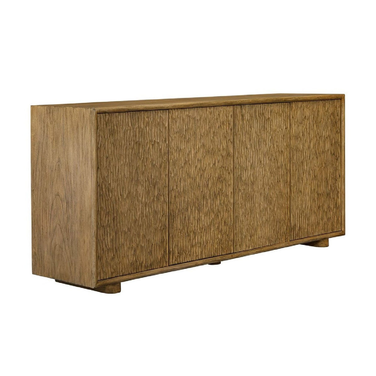 Natural Mindi Wood 4-Door Cabinet by Uttermost Stevenson, alternate view 3