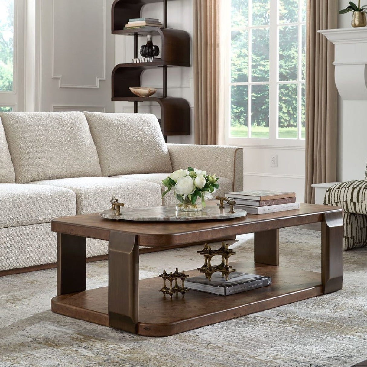 Mappa Burl Rectangular Coffee Table by Uttermost Vance, alternate view 6