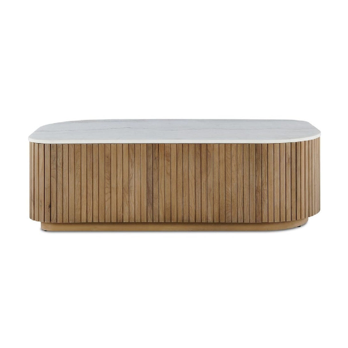 Reeded Base Marble Coffee Table by Uttermost Arik