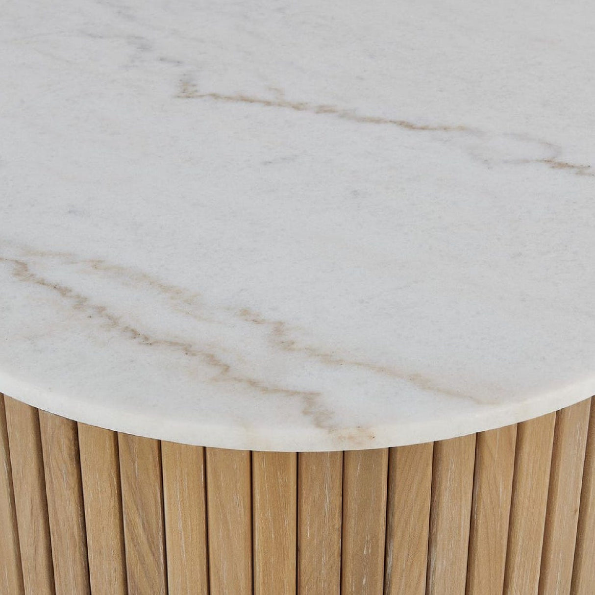 Reeded Base Marble Coffee Table by Uttermost Arik, alternate view 6