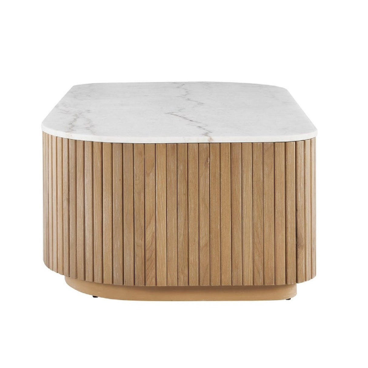 Reeded Base Marble Coffee Table by Uttermost Arik, alternate view 5