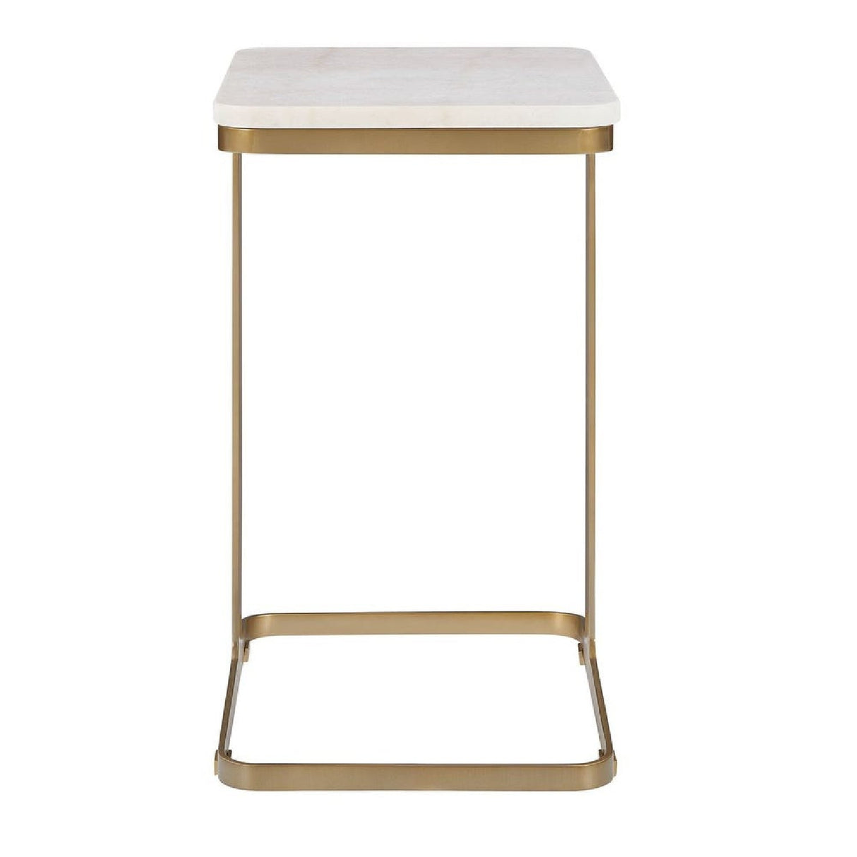 White Marble End Table by Uttermost Tylan, alternate view 4