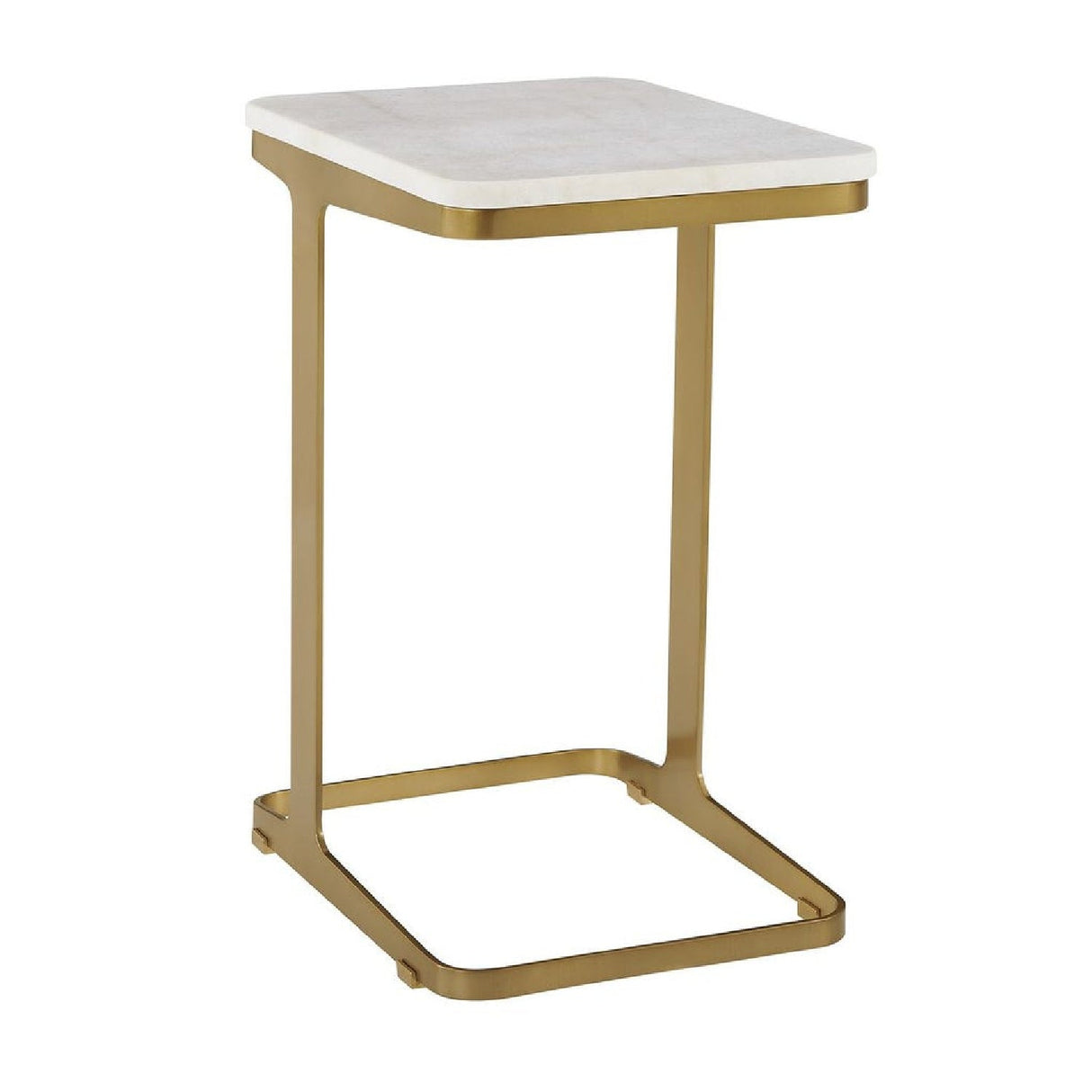 White Marble End Table by Uttermost Tylan