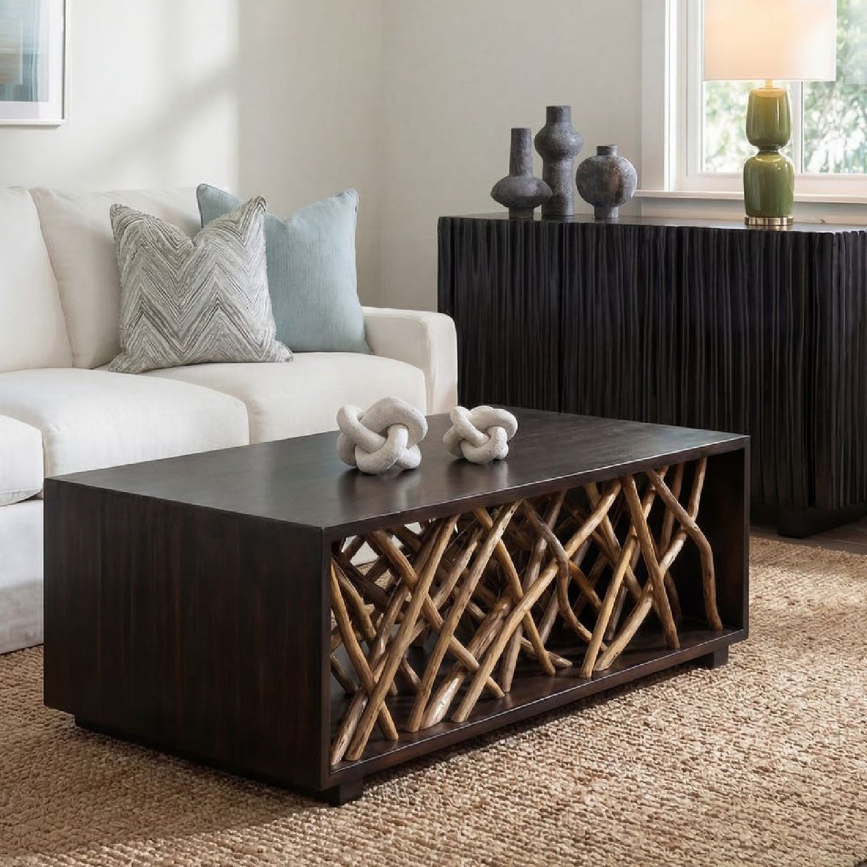 Teak Branches Coffee Table by Uttermost Maze, alternate view 2