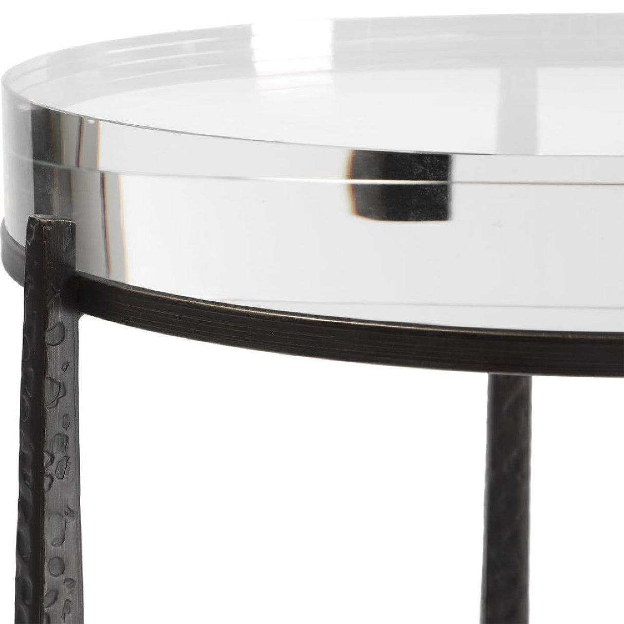 Modern European furniture - Crystal Top Accent Table - www.oroa.com