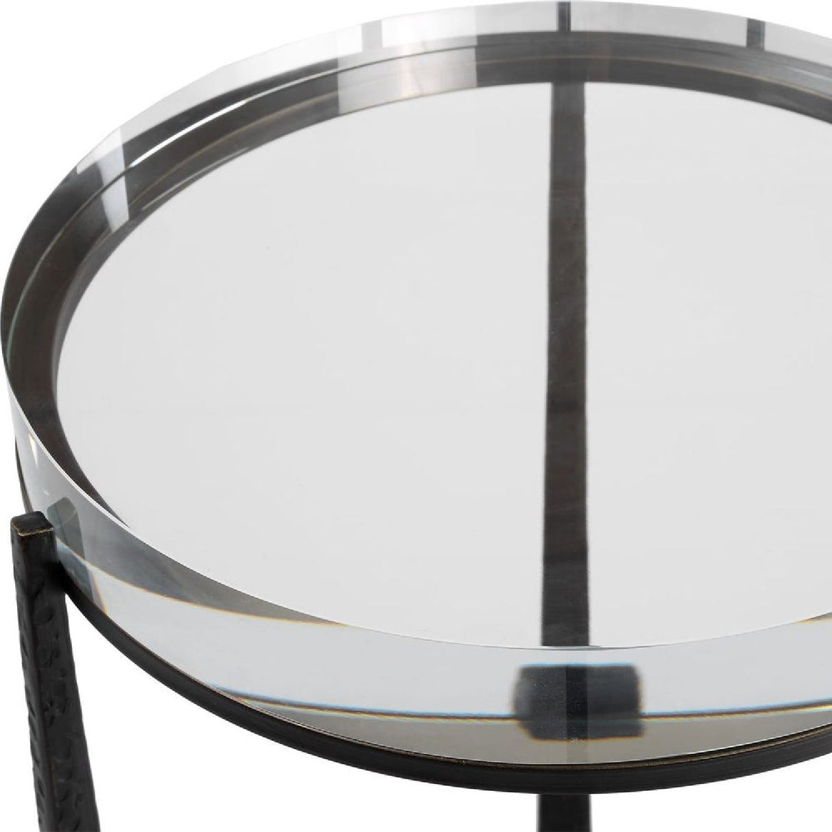 Modern European furniture - Crystal Top Accent Table - www.oroa.com