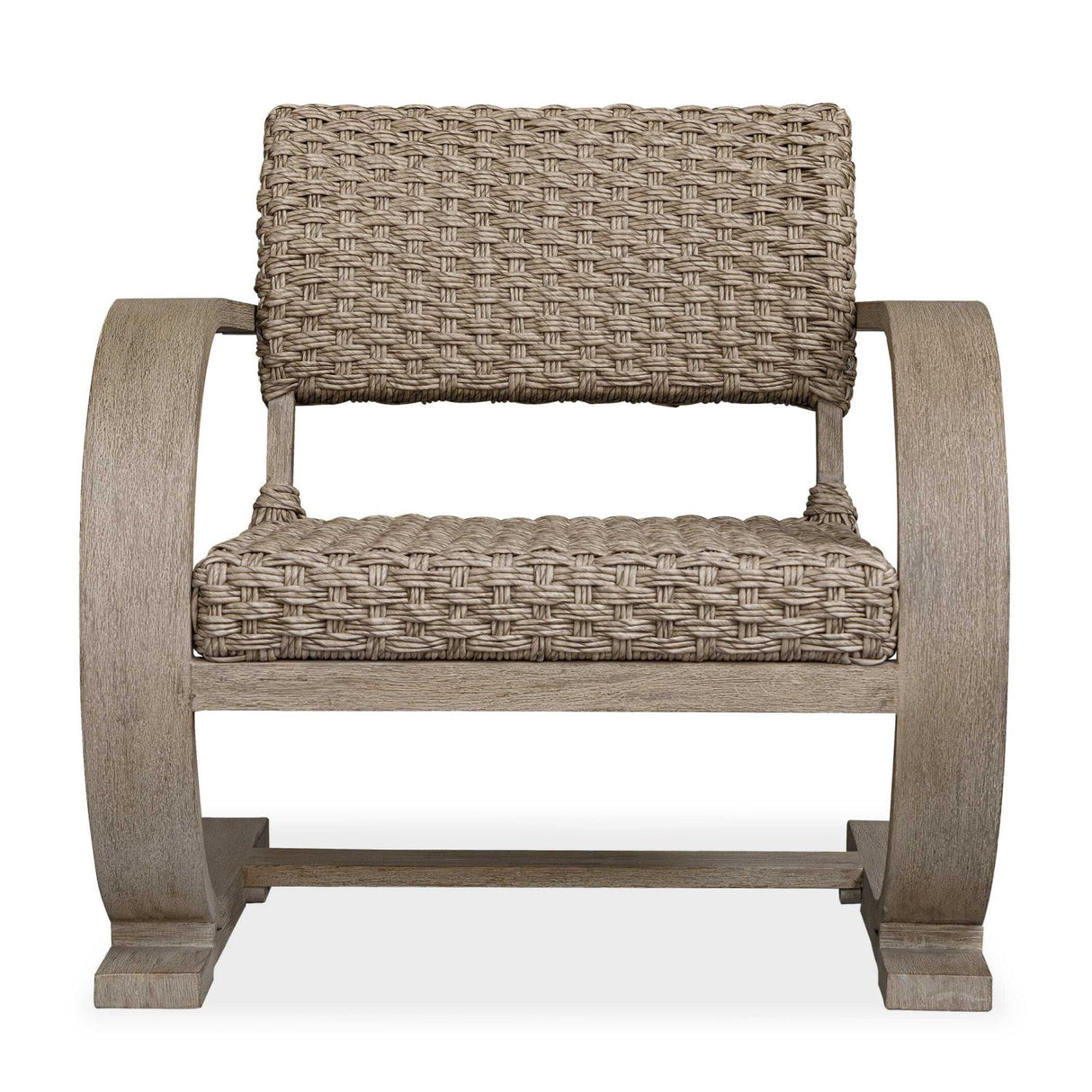 Modern European furniture - Curved Mahogany Outdoor Lounge Chair - www.oroa.com