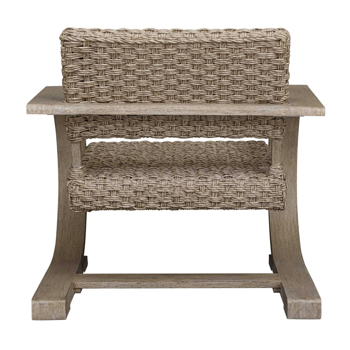 Modern European furniture - Curved Mahogany Outdoor Lounge Chair - www.oroa.com