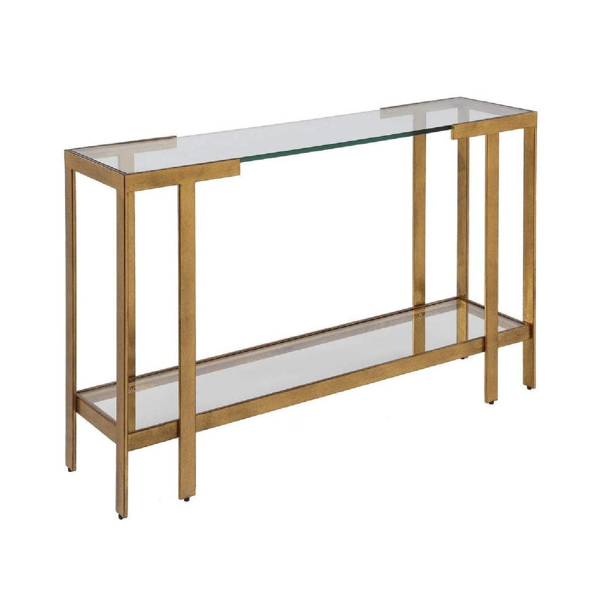 Gold Framed Glass Console Table by Uttermost Kendrick, alternate view 3