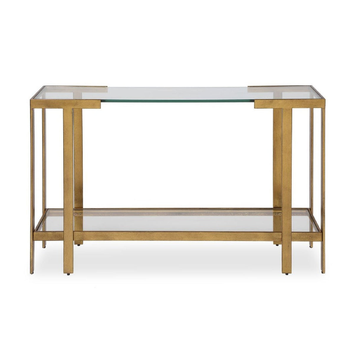 Gold Framed Glass Console Table by Uttermost Kendrick
