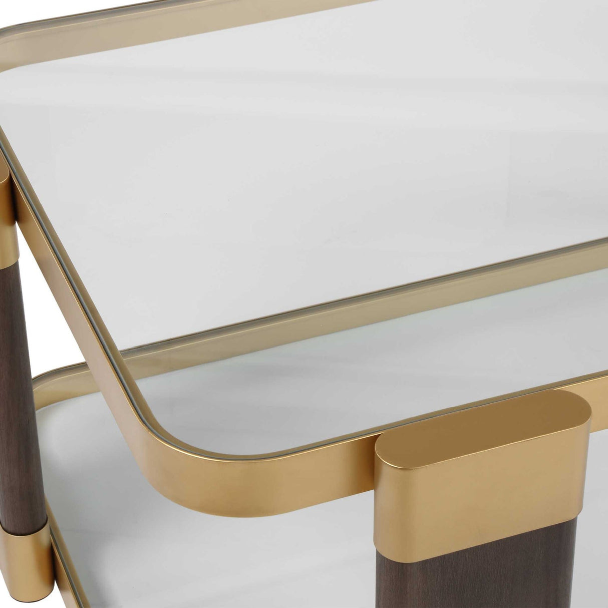 Modern European furniture - Gold Framed Rectangular Coffee Table - www.oroa.com