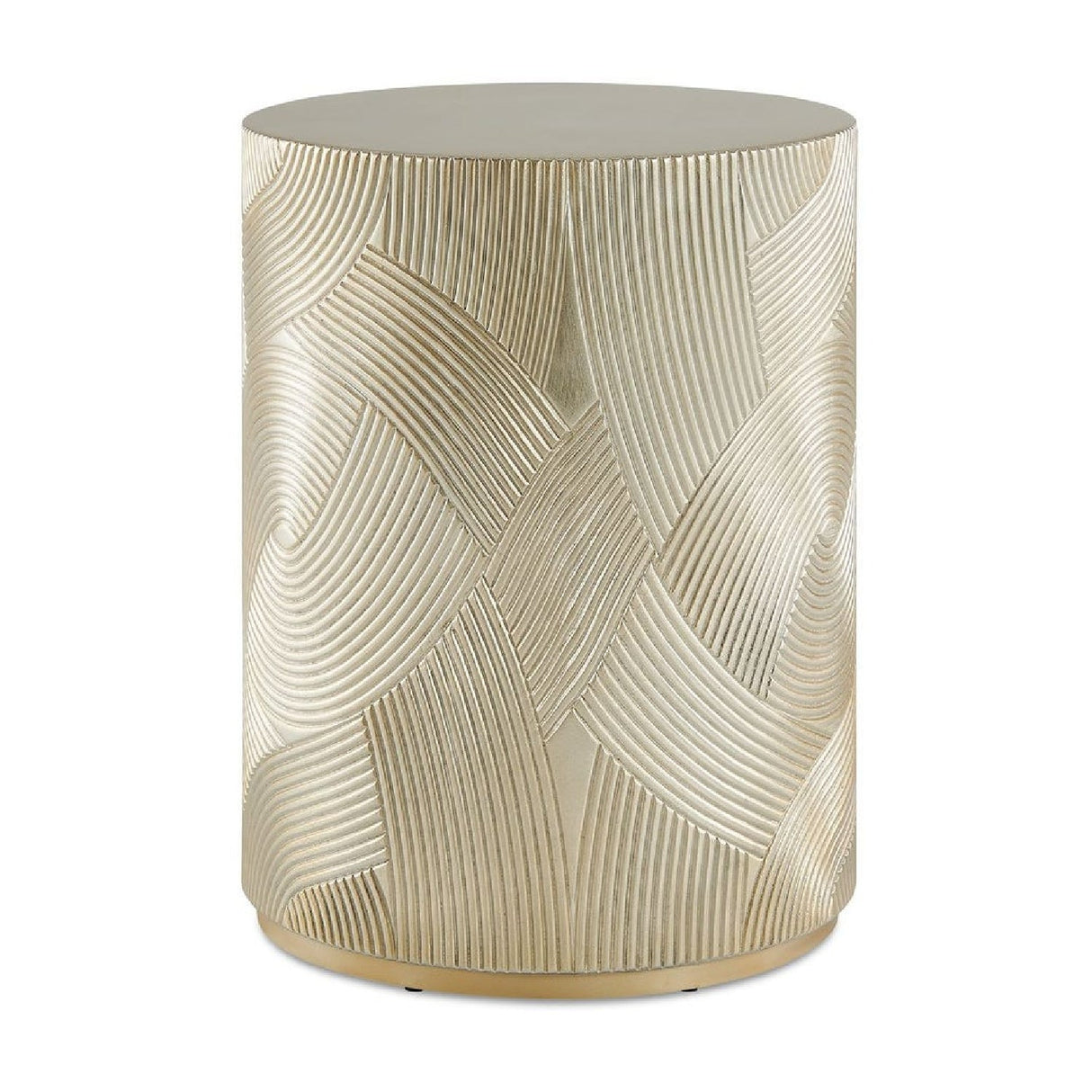 Gold Leaf Cylindrical Accent Table by Uttermost Cassandra