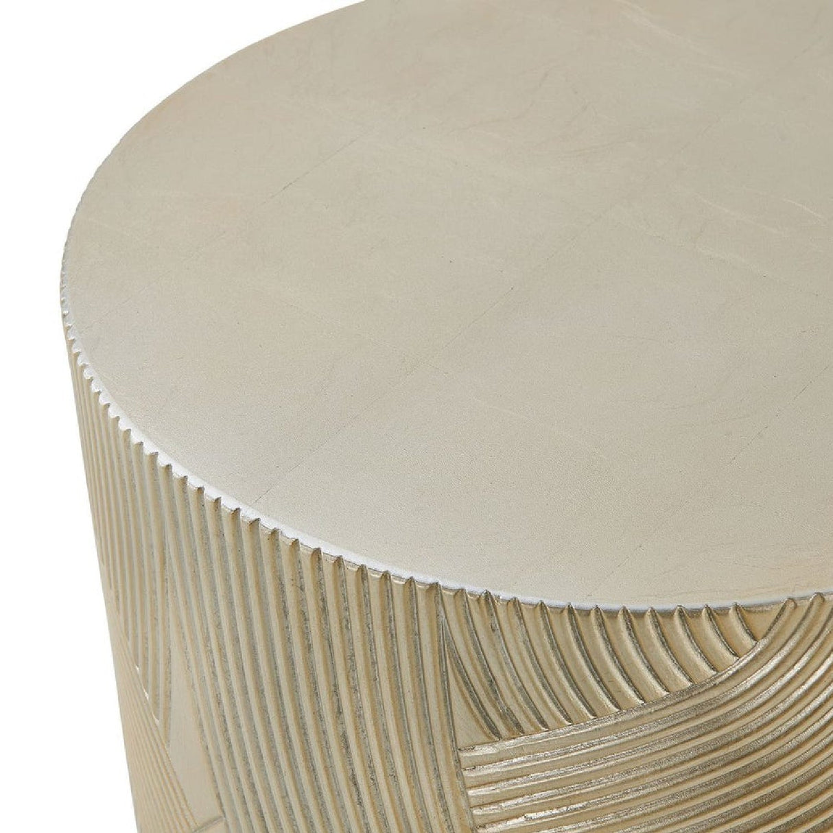 Gold Leaf Cylindrical Accent Table by Uttermost Cassandra, alternate view 4