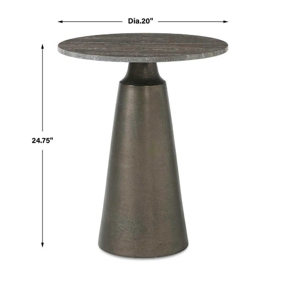 Round Bronze Indoor/Outdoor Accent Table by Uttermost Midsummer, alternate view 6