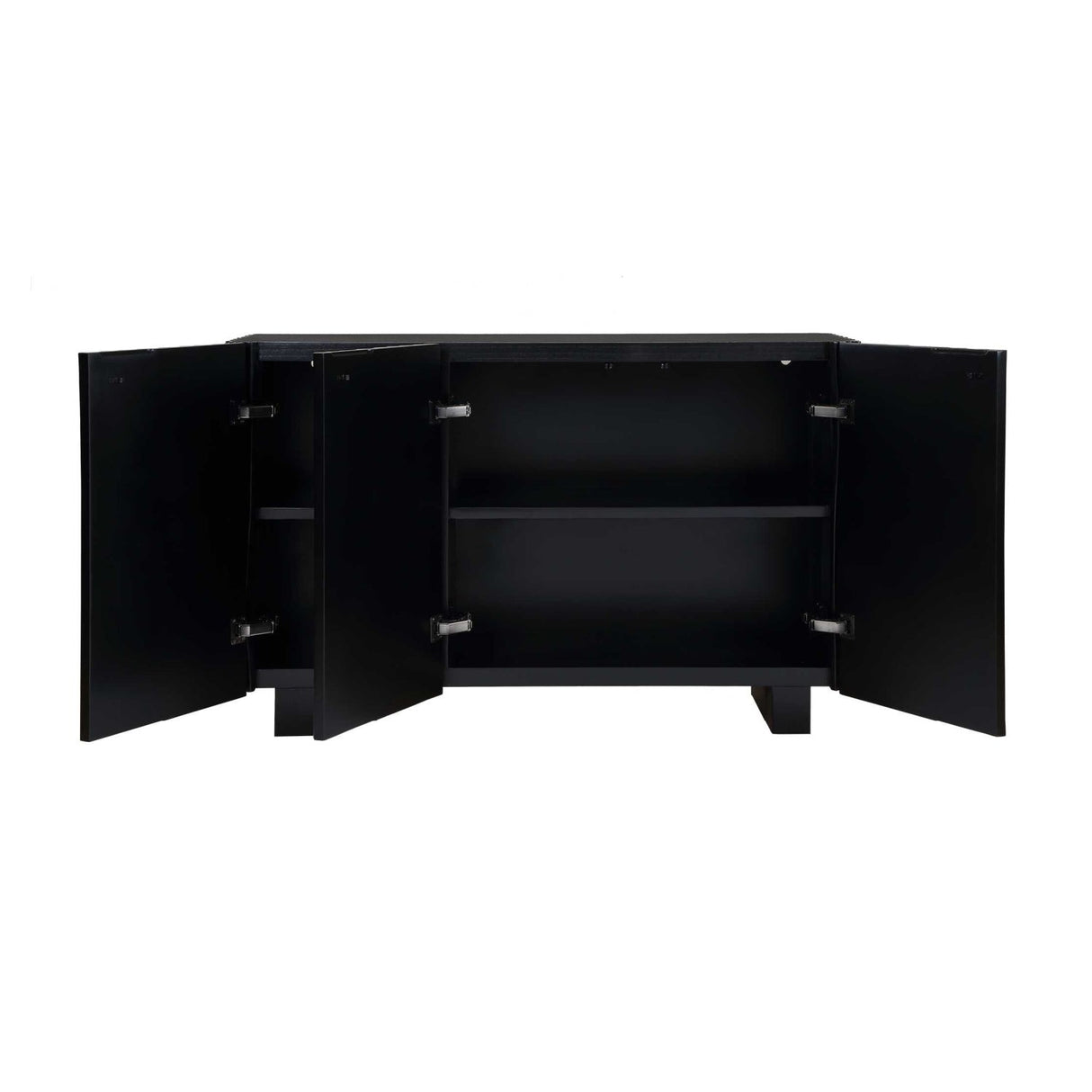 Black Carved Wooden 3-Door Cabinet by Uttermost Mercado, alternate view 5