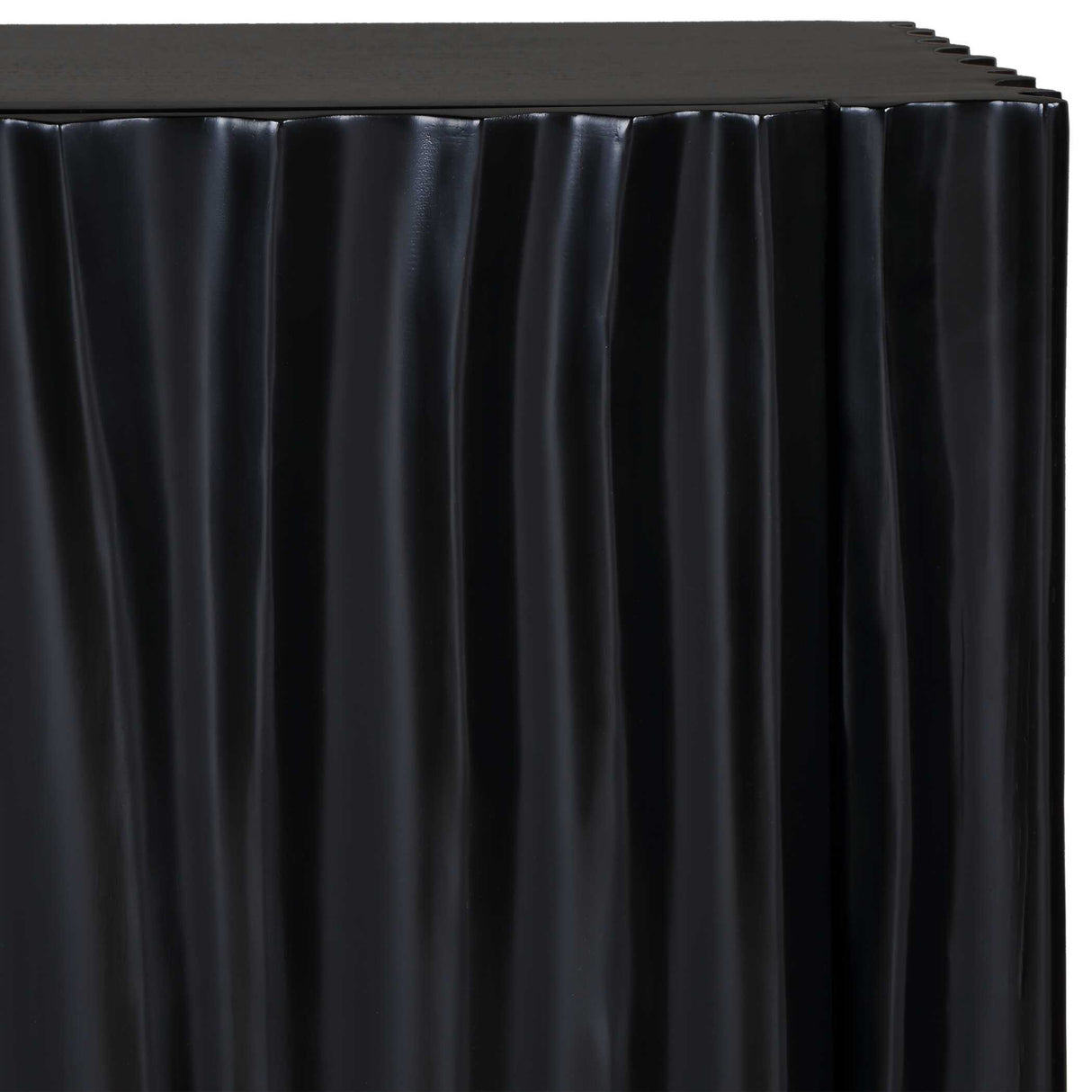 Black Carved Wooden 3-Door Cabinet | Oroa.com