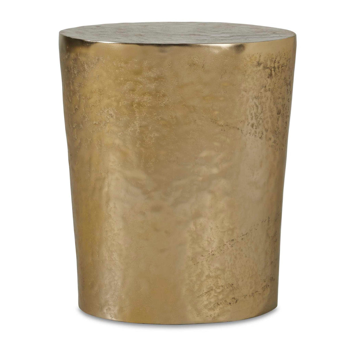 Modern European furniture - Hammered Antique Brass Side Table - www.oroa.com