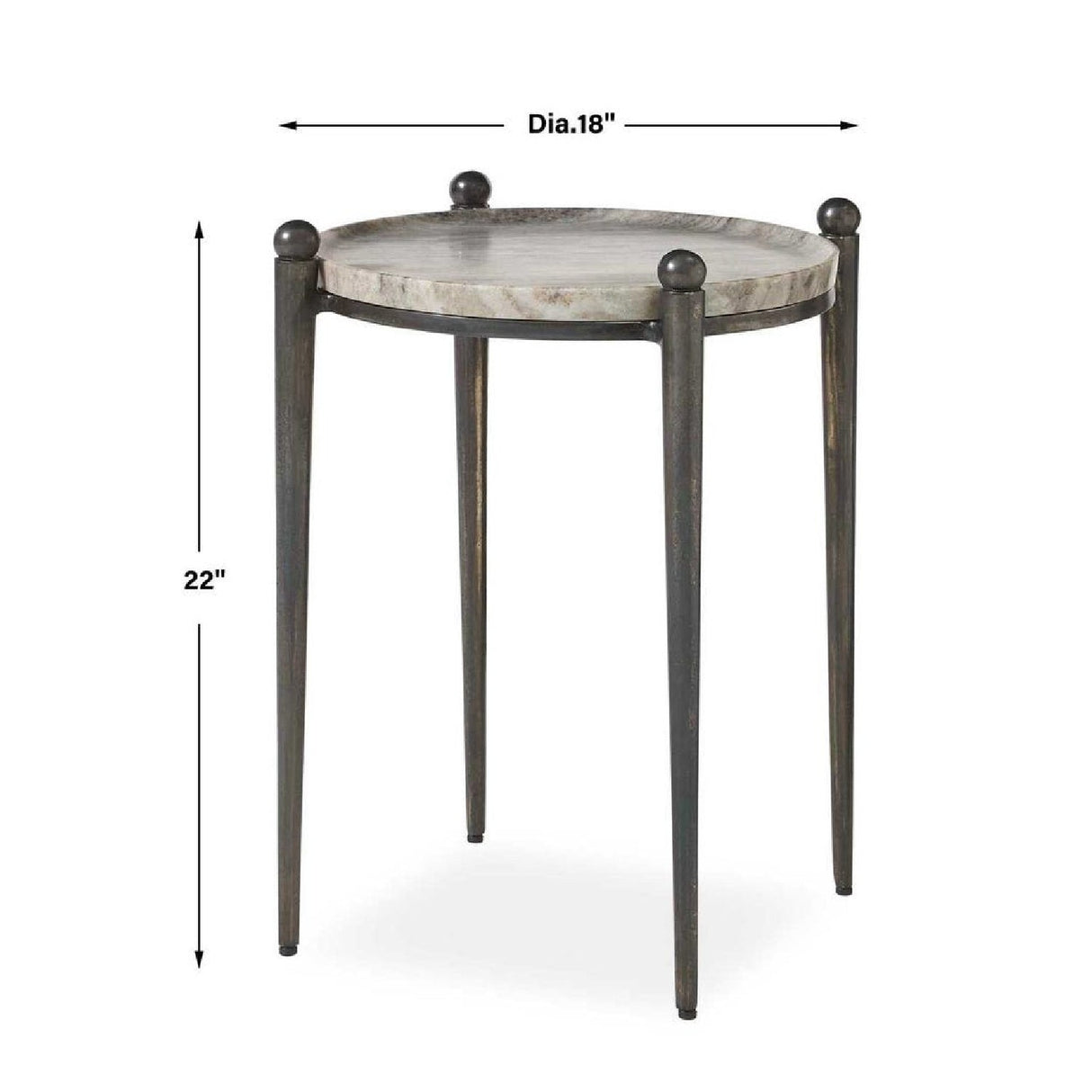 Cast Aluminum Round Accent Table | Uttermost Nahunta - www.oroa.com