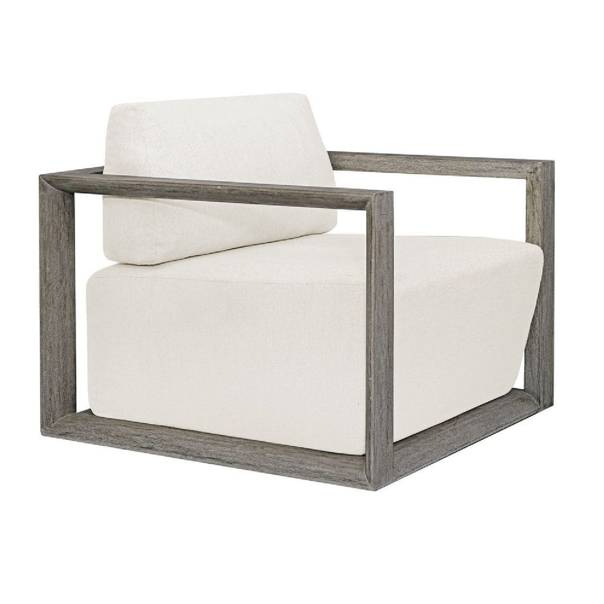 Modern European furniture - White Cushioned Outdoor Lounge Chair - www.oroa.com