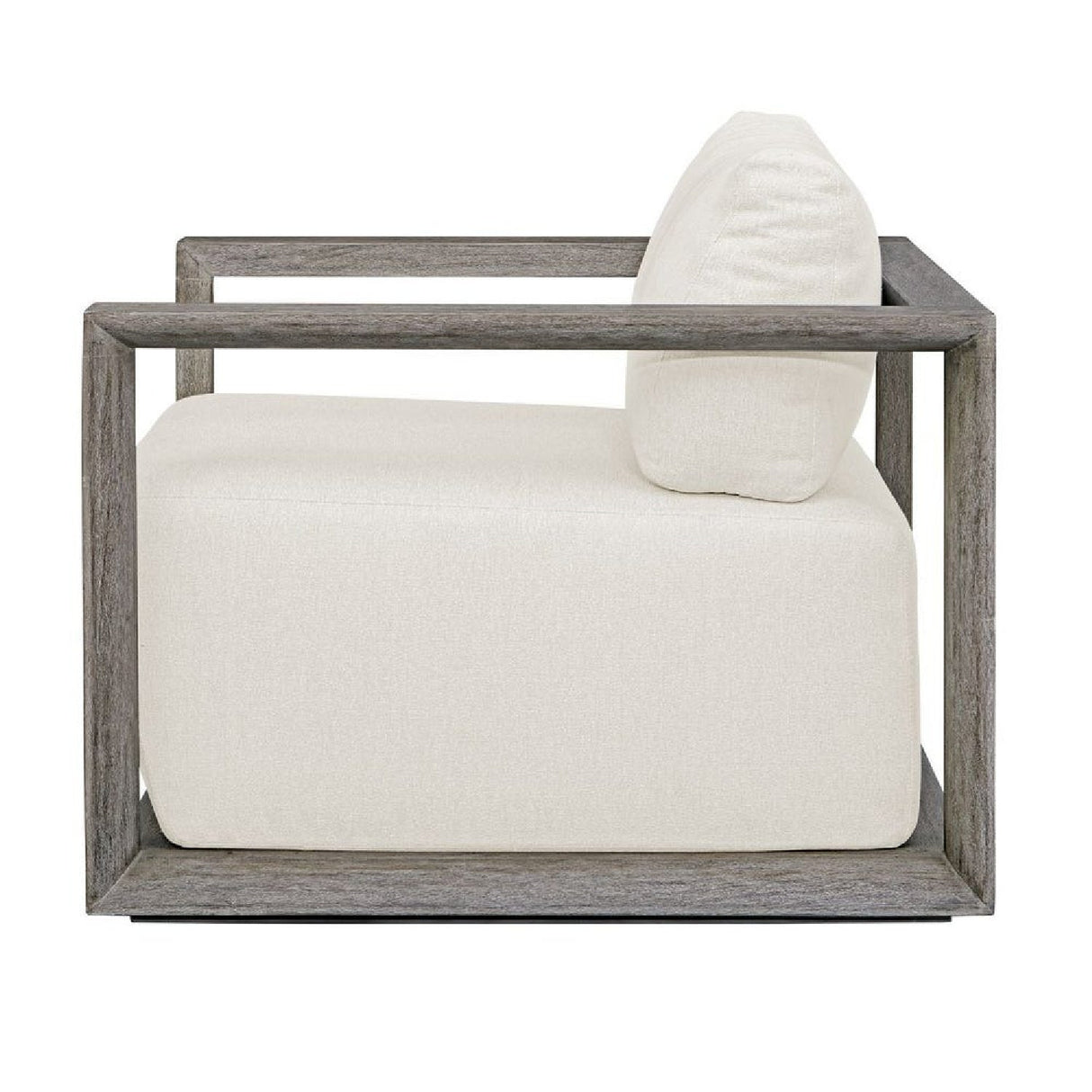 Modern European furniture - White Cushioned Outdoor Lounge Chair - www.oroa.com