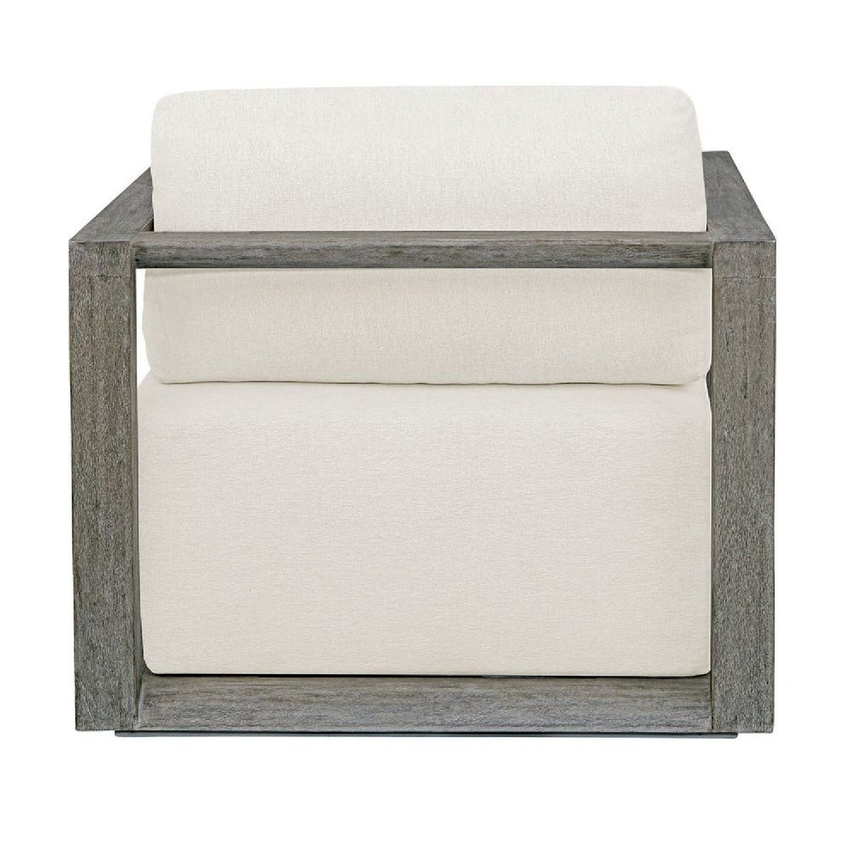 Modern European furniture - White Cushioned Outdoor Lounge Chair - www.oroa.com