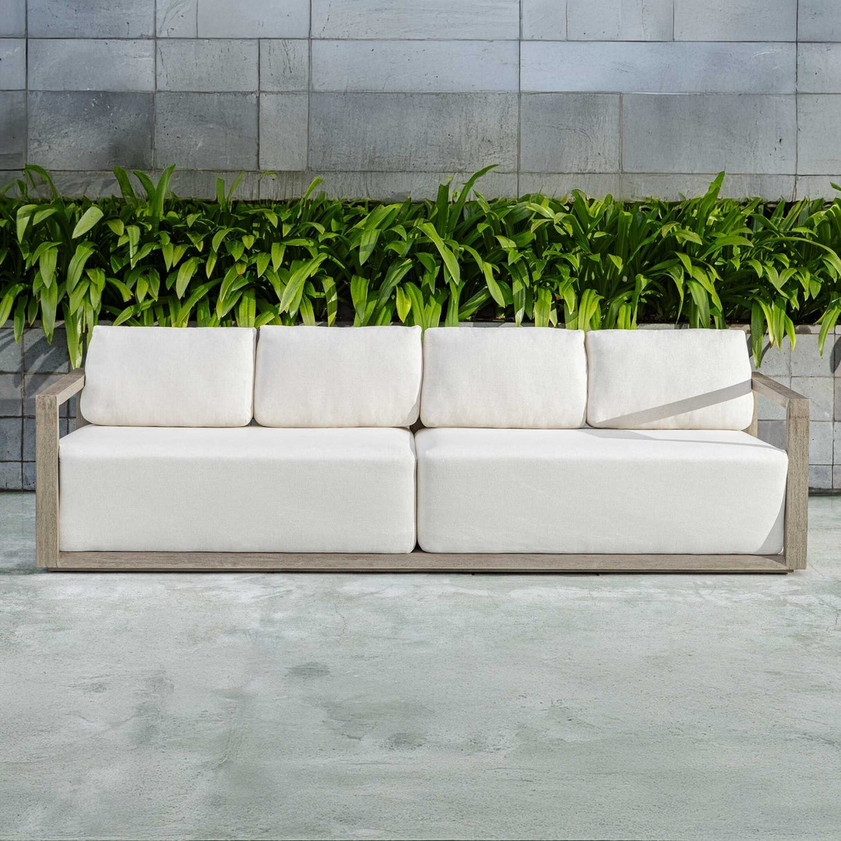 Gray Mahogany Outdoor 4-Seater Sofa by Uttermost Remsen, alternate view 12