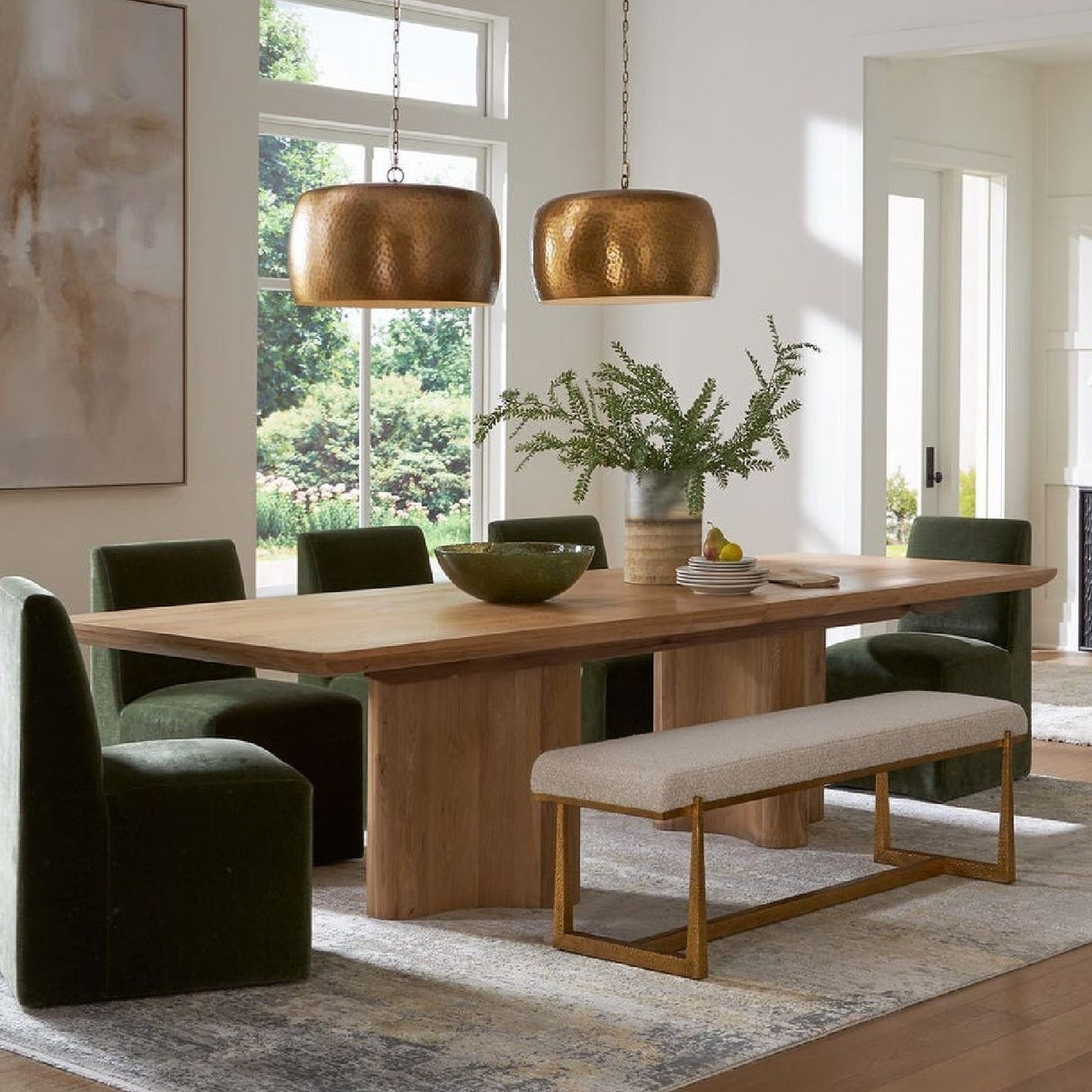 Green Velvet Dining Chair by Uttermost Moro, alternate view 9