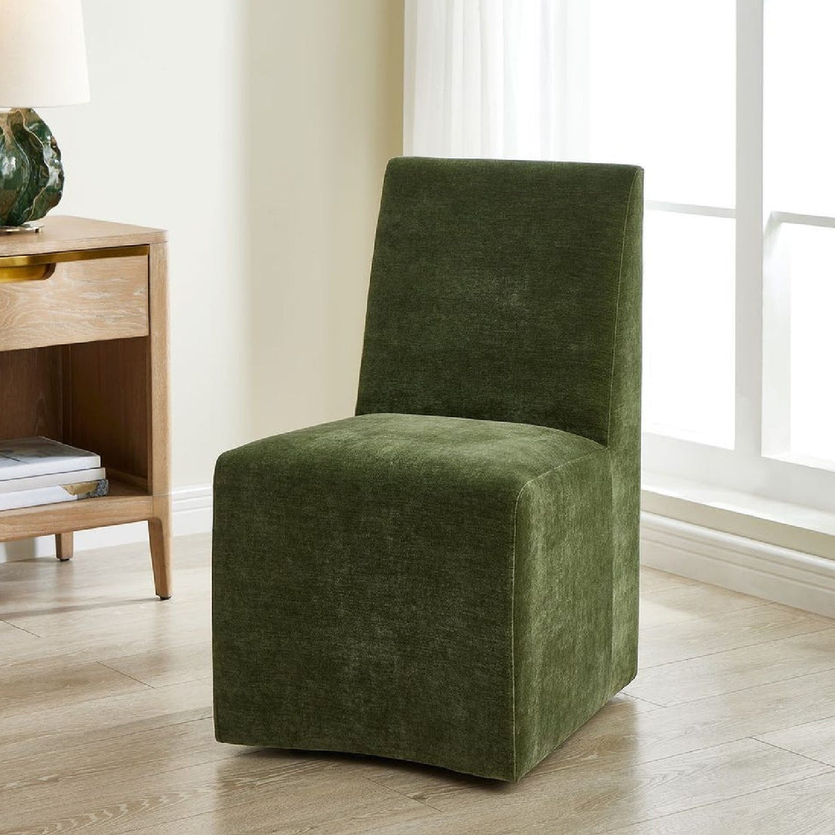 Green Velvet Dining Chair by Uttermost Moro, alternate view 2