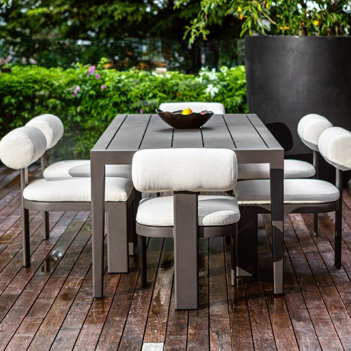 Aluminum Framed Outdoor Dining Chair | Uttermost Bolster Back [- www.oroa.com