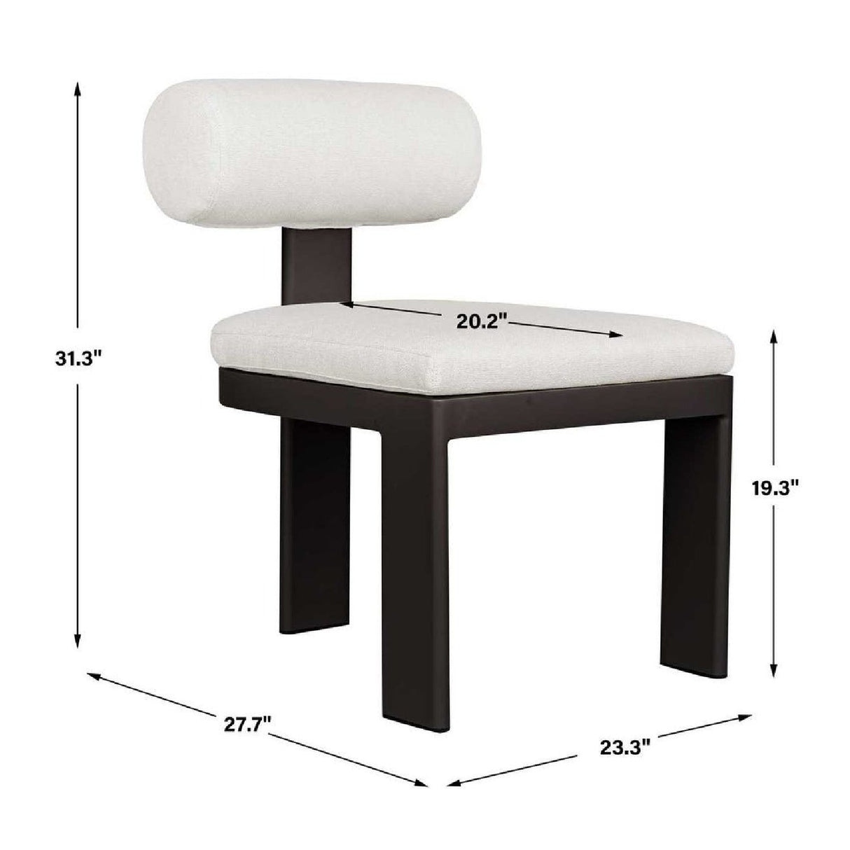 Aluminum Framed Outdoor Dining Chair | Uttermost Bolster Back [- www.oroa.com