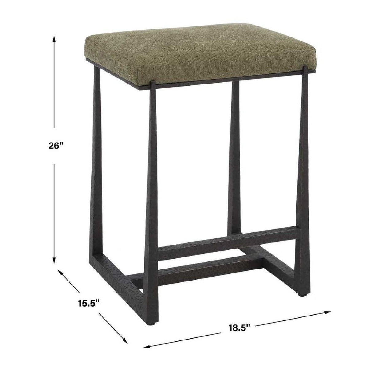 Modern European furniture - Green Fabric Counter Stool - www.oroa.com
