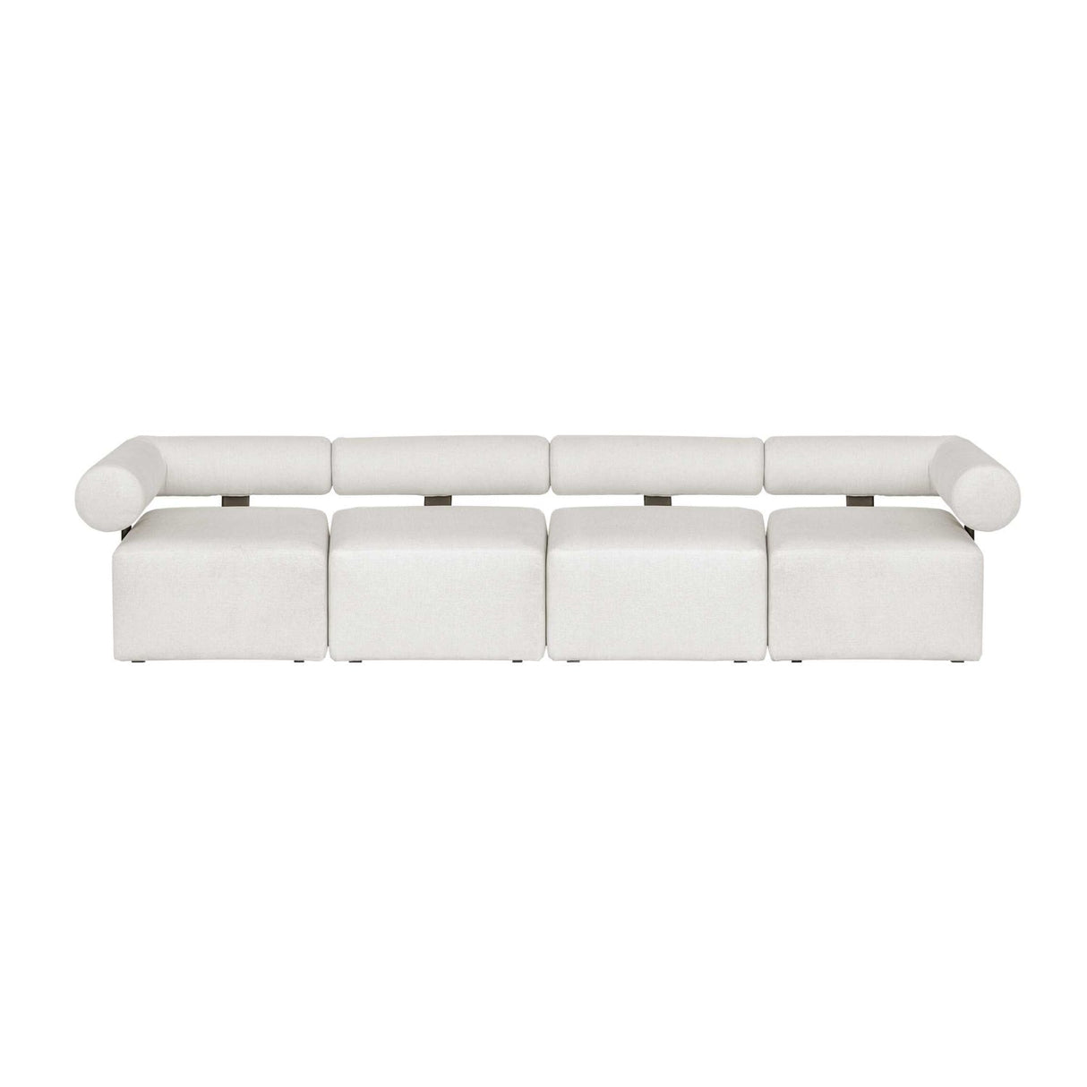 White Fabric Outdoor Sofa by Uttermost Bolster, alternate view 8