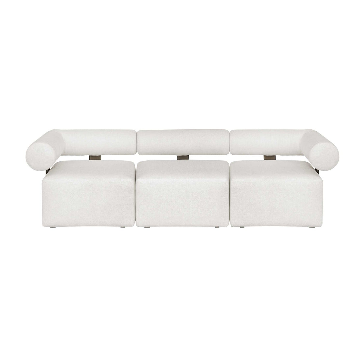 White Fabric Outdoor Sofa by Uttermost Bolster, alternate view 9