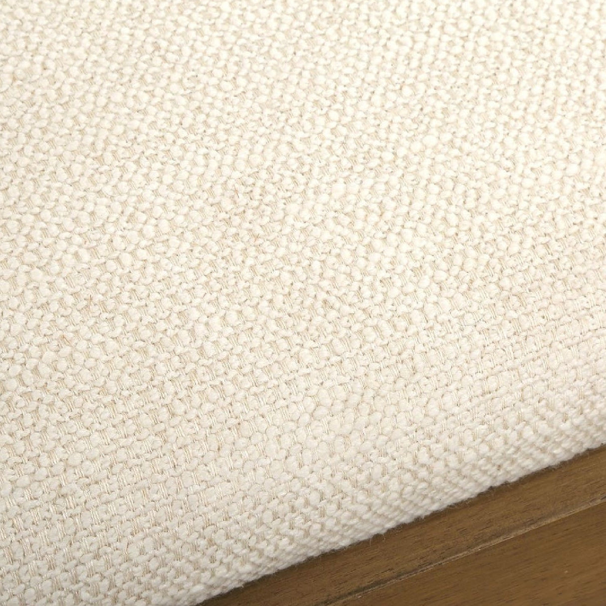 Wood Framed White Boucle Bench by Uttermost Haden, alternate view 7