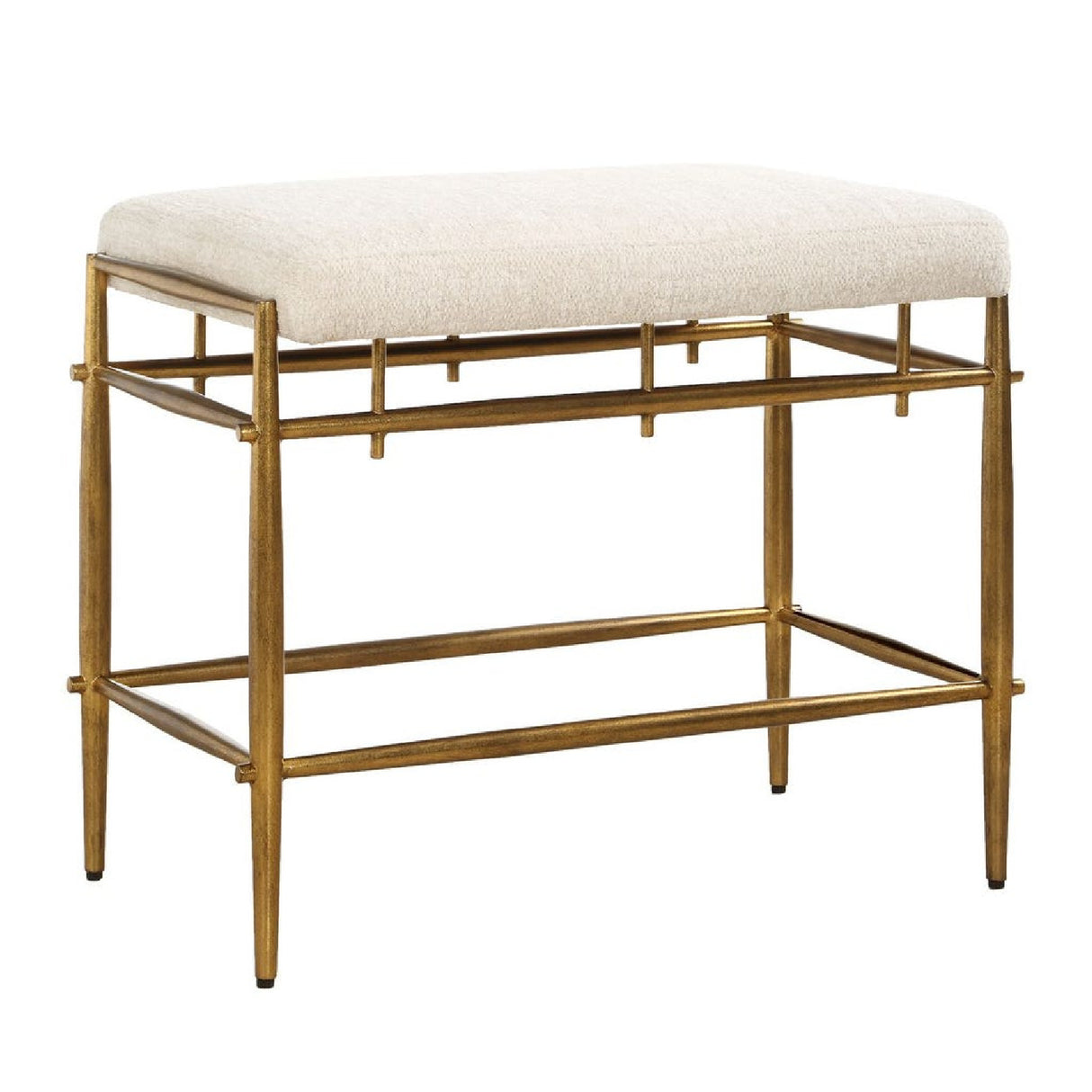 White Chenille Bench S | Oroa.com