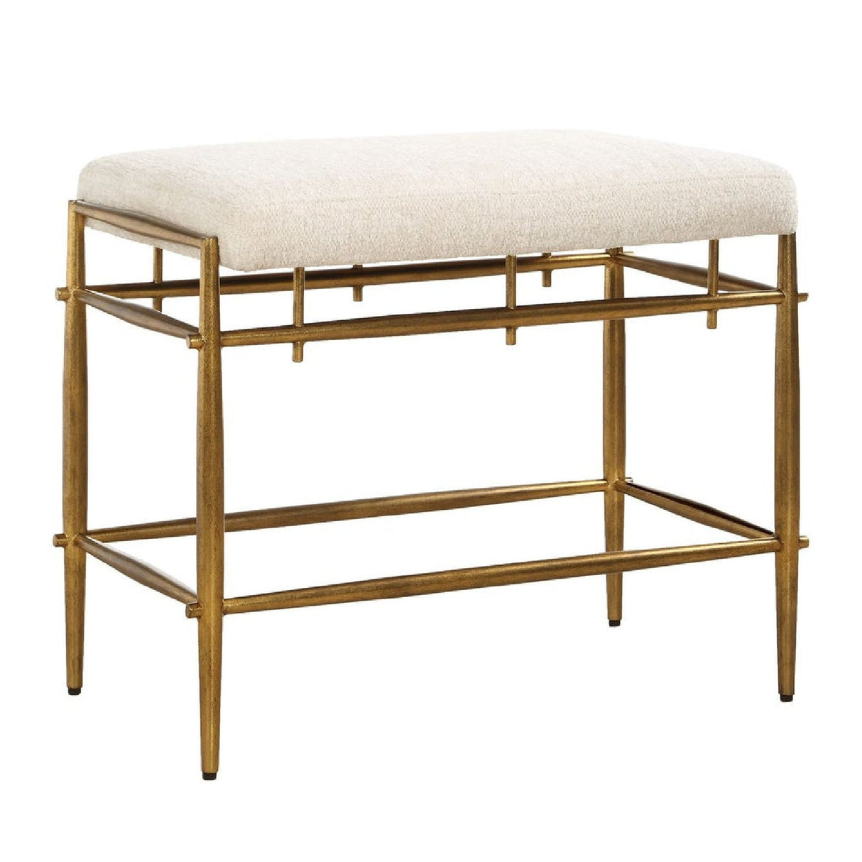White Chenille Bench S by Uttermost Karleen, alternate view 3