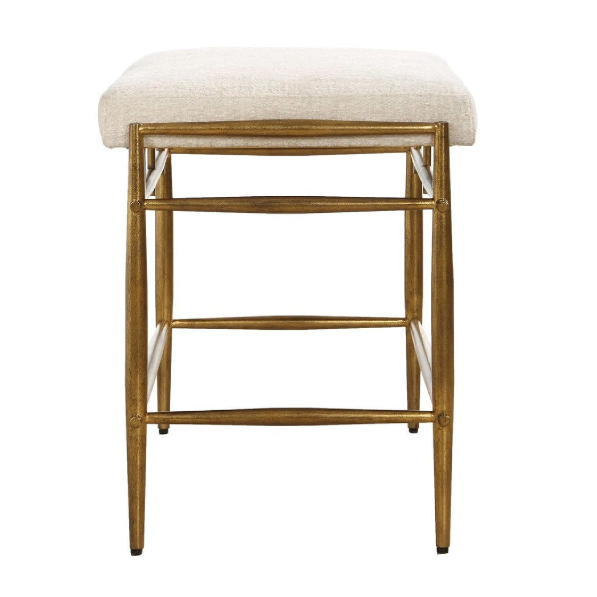White Chenille Bench S by Uttermost Karleen, alternate view 4