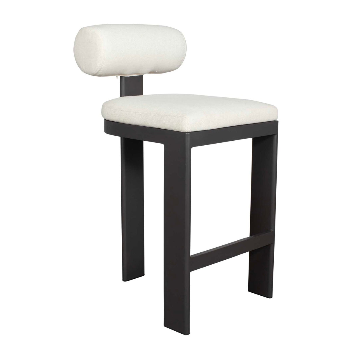 White Padded Outdoor Bar Stool by Uttermost Bolster, alternate view 3