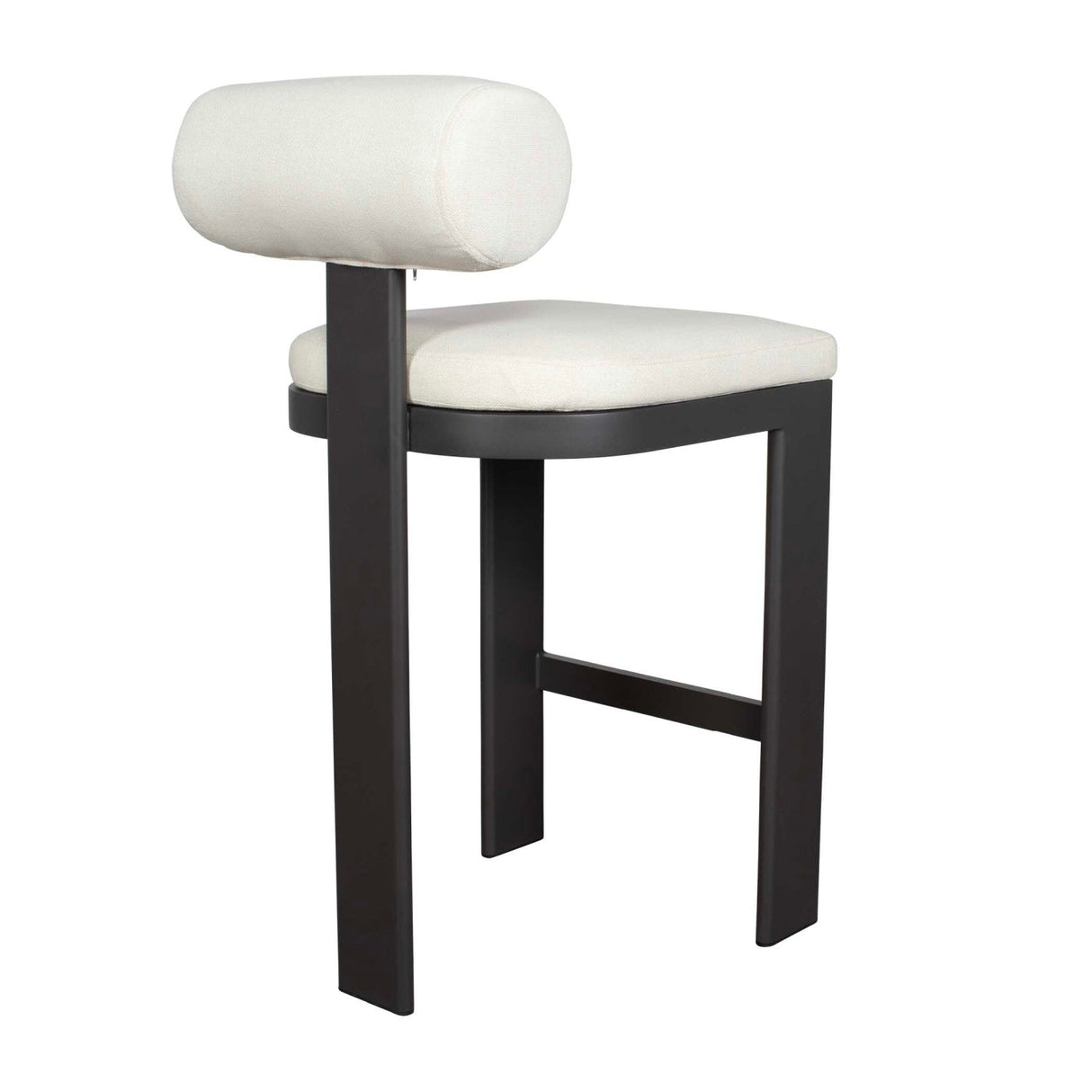 White Padded Outdoor Bar Stool by Uttermost Bolster, alternate view 4